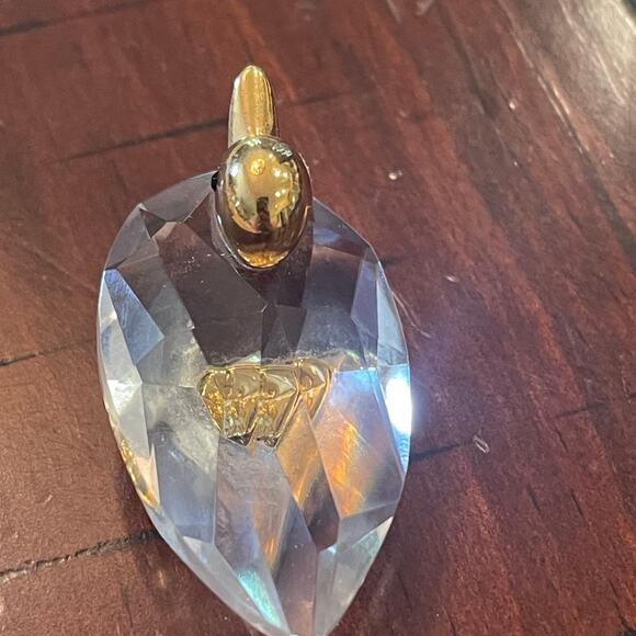 Crystal swan with gold - Picture 3 of 12